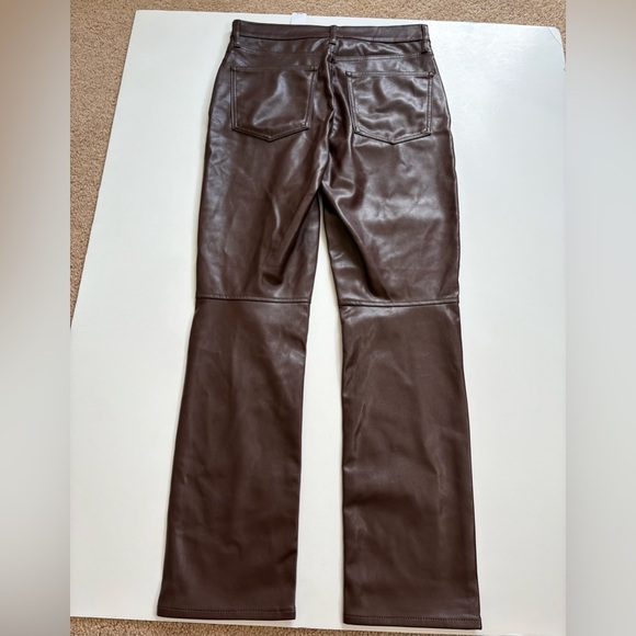 Gap Vintage Slim Faux Leather Pants Espresso Brown Size 28 / 6R New with Tags - Picture 3 of 11